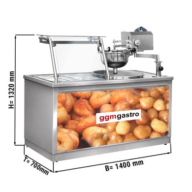 Апарат для приготування пончиків зі столом для фритюру GGM Gastro DME13#FTDME13