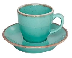 Чашка кавова 80 мл з блюдцем Porland Seasons Turquoise