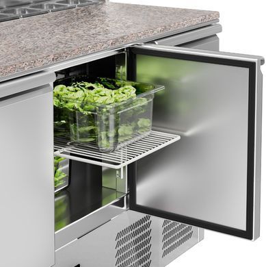 Стіл для піци саладета 400 л, 2 двері, 2 шухляди GGM Gastro SAG147GND#SBG1212