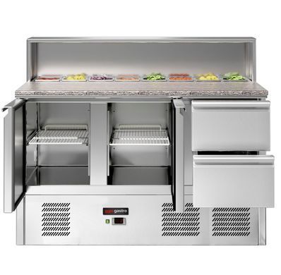 Стіл для піци саладета 400 л, 2 двері, 2 шухляди GGM Gastro SAG147GND#SBG1212