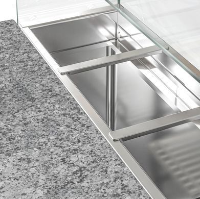 Стіл для піци саладета зі склом 240 л, 2 двері GGM Gastro SAG97OG#GSG97E