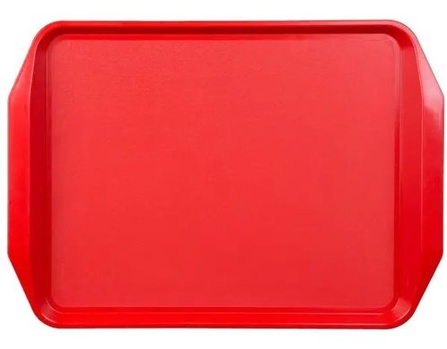 Поднос прямоугольный с ручками красный FoREST 430х310х15 мм