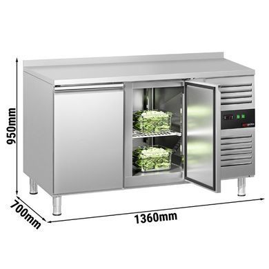 Холодильний стіл 282 л ECO, 2 двері, борт GGM Gastro KTS147AND