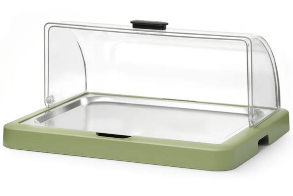 Поднос охлаждаемый Hendi UNIQ зеленый c крышкой Roll-Top