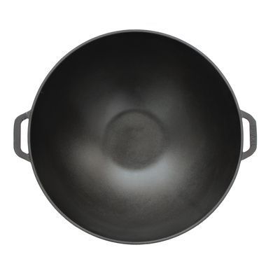 Чугунная сковорода WOK с крышкой 8 л