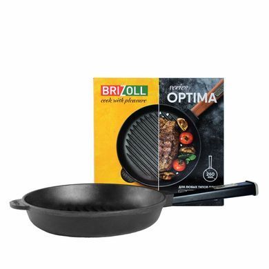 Чавунна сковорода гриль Optima-Black 260 х 40 мм