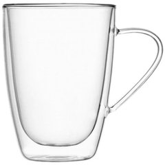 Чашка скляна з подвійними стінками Helios Турин 250 мл