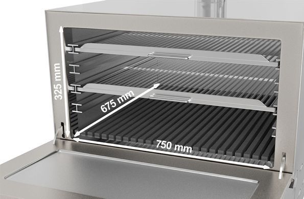 Печь-гриль на древесном угле с подставкой GGM Gastro CHOE881S#UB#RA