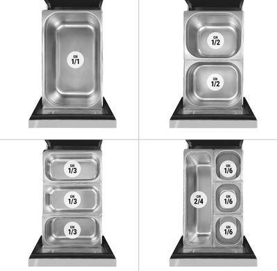 Холодильний стіл 282 л, 2 шухляди, 1 двері без борта ECO GGM Gastro KTS147ND#1T#2S