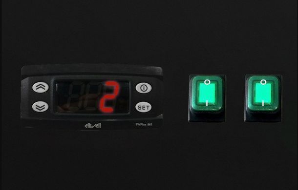 Холодильний стіл 417 л, 2 двері, 2 шухляди, з бортом ECO GGM Gastro KTS187AND#2T#2S