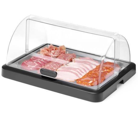 Поднос охлаждаемый Hendi UNIQ черный c крышкой Roll-Top