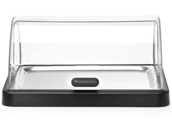 Поднос охлаждаемый Hendi UNIQ черный c крышкой Roll-Top