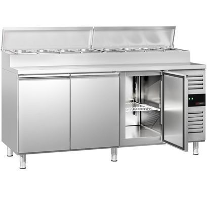 Стіл для піци 417 л, саладета 8xGN 1/3, 3 двері GGM Gastro ZBG207ND