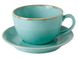 Чашка чайна 320 мл з блюдцем Porland Seasons Turquoise 213-222134.T фото 1